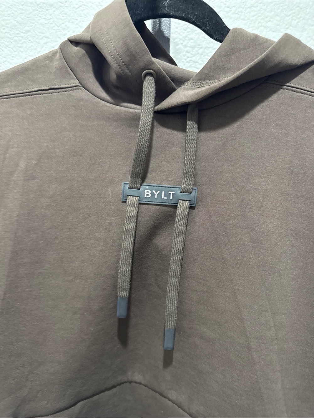 BYLT Roamknit Men's Brown Pullover Hoodie size small basics side zip